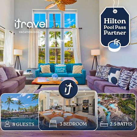 Hilton Pool Pass Included - Stylish Central Villa Mins To Beach Pool & Spa Waikoloa Exterior foto